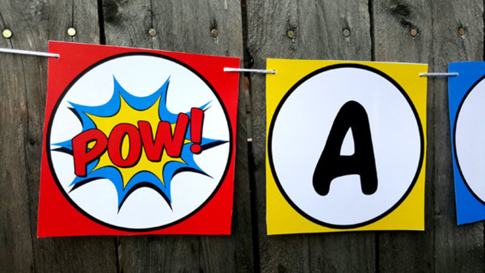 Superhero Banner PRINTABLE Superhero Banner Printable File Etsy