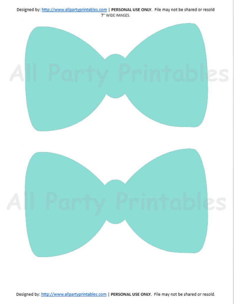 Bow Tie Printables Little Man Birthday Bow Tie Party Bow - Etsy