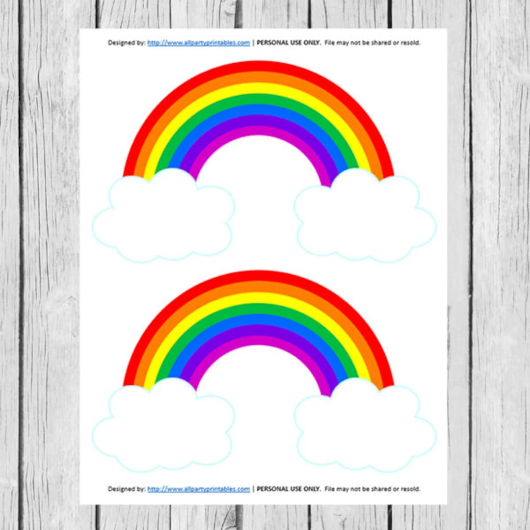 Rainbow Printables, Rainbow Birthday, Rainbow Baby Shower, Rainbow PDF - Etsy