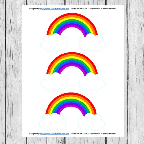 Rainbow Printables, Rainbow Birthday, Rainbow Baby Shower, Rainbow PDF ...
