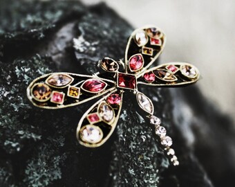 dragonfly Retro jewelry Old jewelry Vintage jewelry Elegant jewelry Antique jewelry Girls gift Gift for her Anniversary Gift for Mom