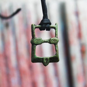 antique rare old necklace Medieval Ancient pendant Celtic Viking artifact finds 11-13 th
