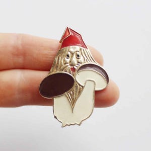 Pilz Alte Stifte Brosche Brosche UdSSR Kindheit Kinder Geschenke Geburtstag Geschenkidee für Kinder Cartoons Märchen