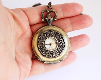 Collier montre de poche Pendentif médaillon