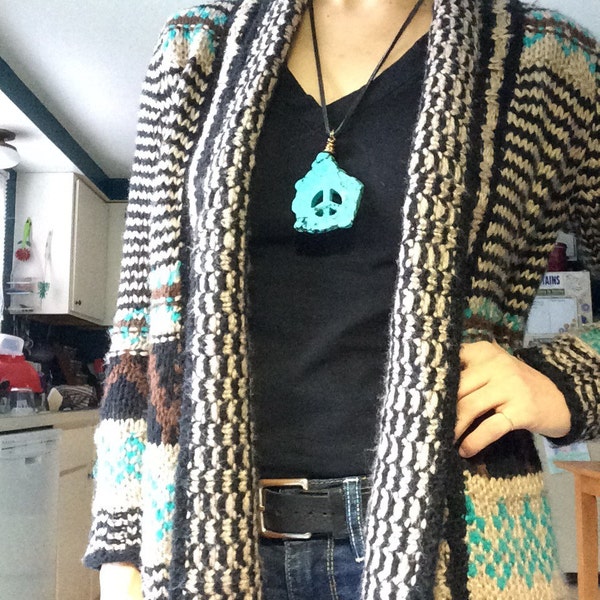 Chunk of Turquoise Peace Necklace