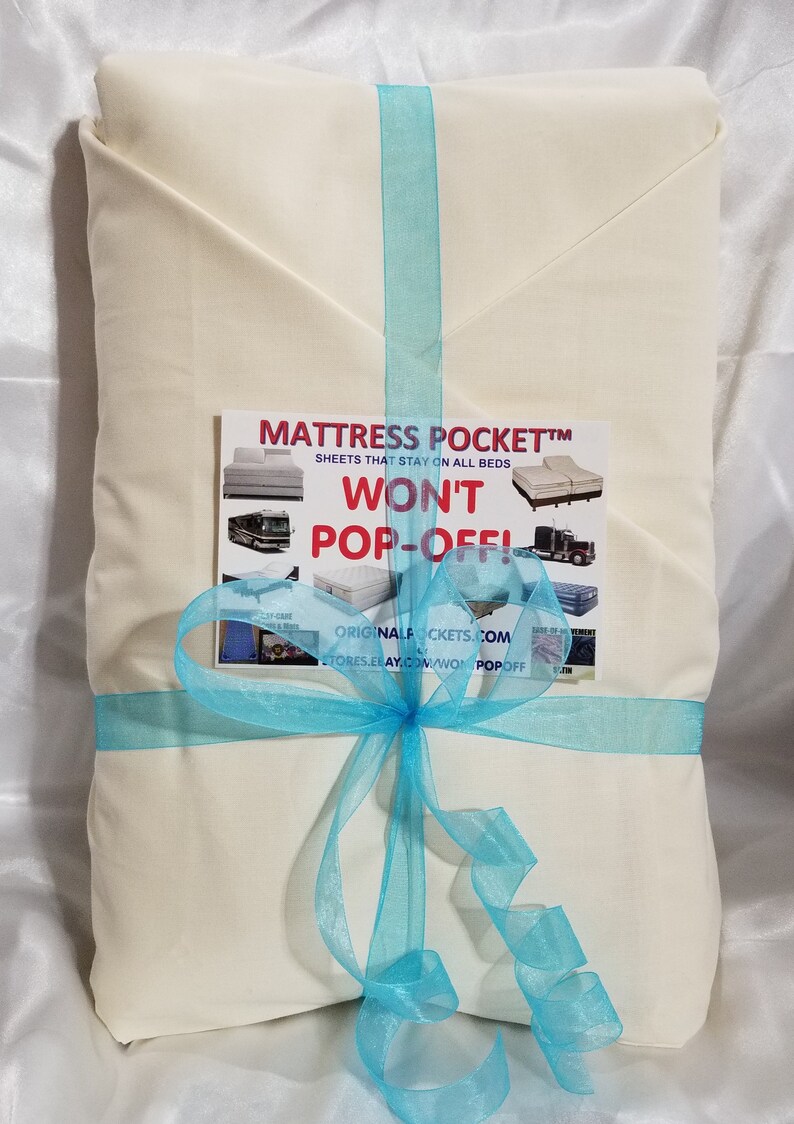 Won't Pop off Futon Full Size Sheets Tan White Cream Etsy