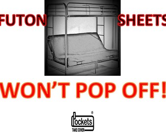 Won&#39;t Pop Off Futon, Full Size Sheets, Purple, Pink, Fuchsia
