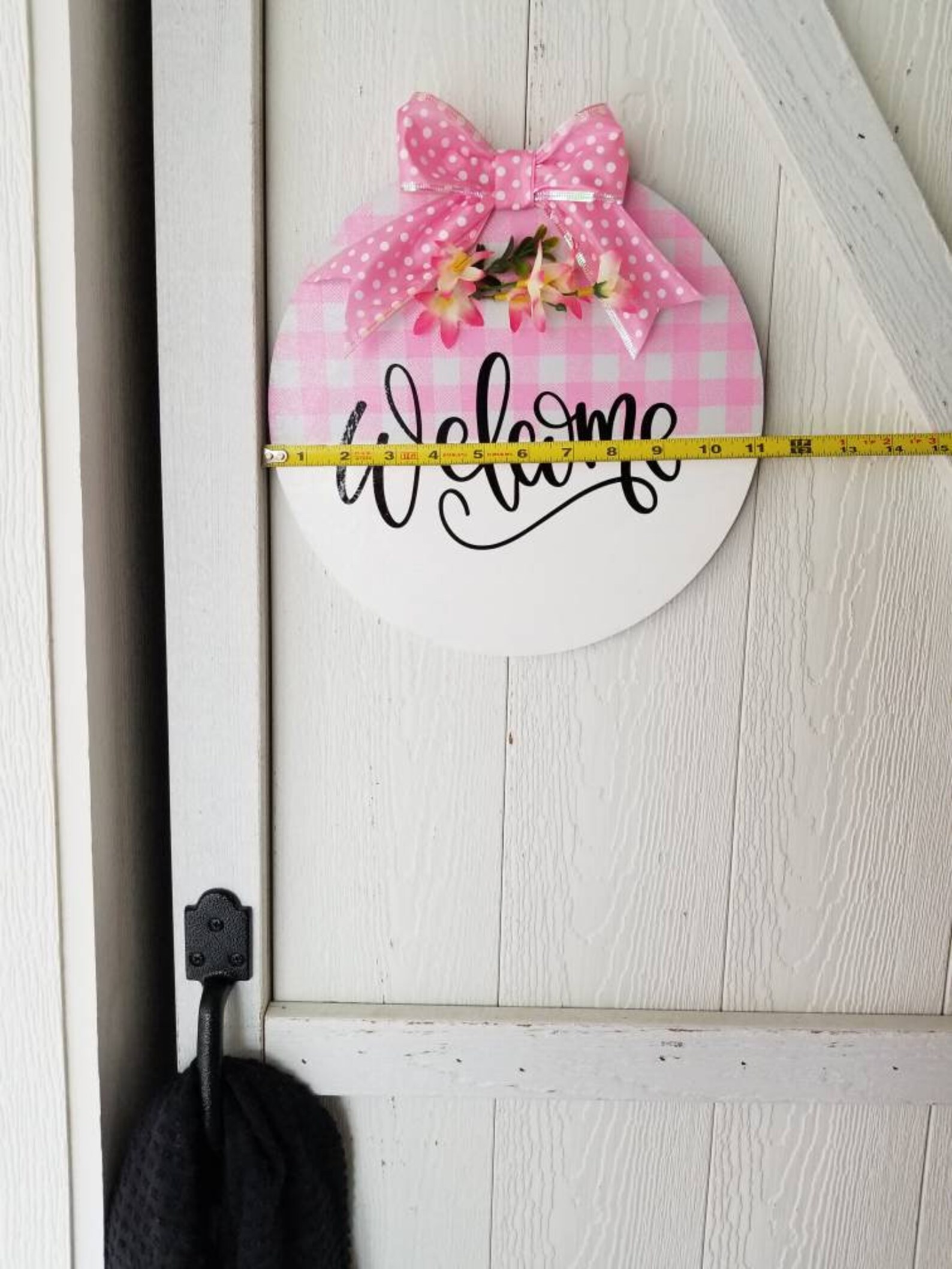 Pink White and Grey Welcome Sign. | Etsy