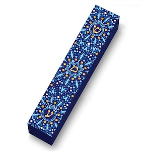 Hand Made Dots Mandala Jewish Mezuzah