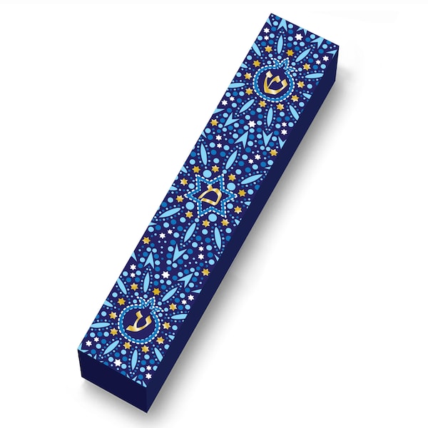 Hand Made Dots Mandala Jewish Mezuzah