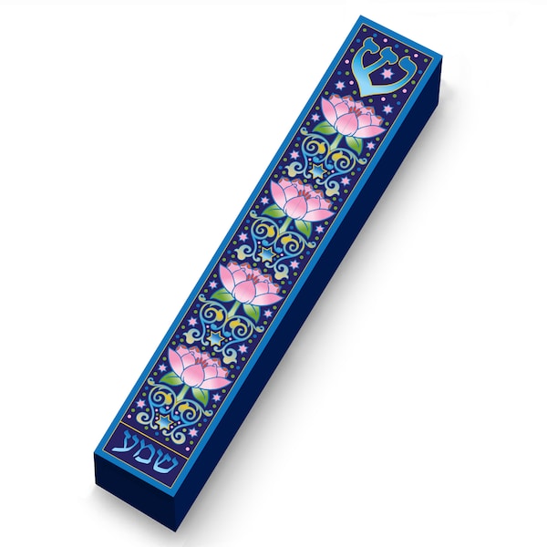 Art Nouveau Lotus Flower Mezuzah Case