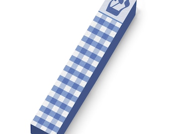 Gingham Pattern Jewish Mezuzah Case