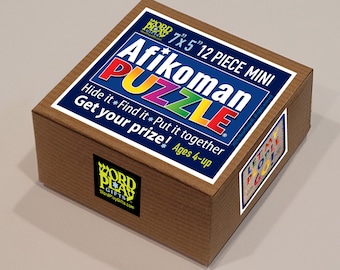 Mini Afikoman Matzah Puzzle, 12 Pieces, Kids Puzzle