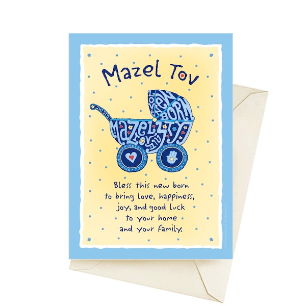Mazel Tov New Born Greeting Card,