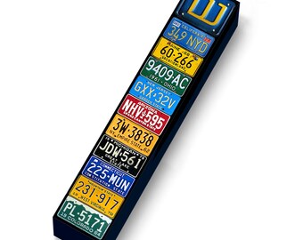 License plates Wood Mezuzah, Transportation Mezuzah United States Mezuzah 4" Case