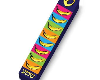 Warhol Style Pop Art Mezuzah, 4" Case