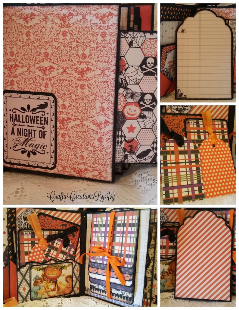 It/'s a night to giggle Halloween Photo Scrapbook All Hallows/' Eve Halloween Scrapbook Album Memory Book