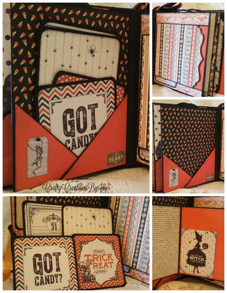 It/'s a night to giggle Halloween Photo Scrapbook All Hallows/' Eve Halloween Scrapbook Album Memory Book