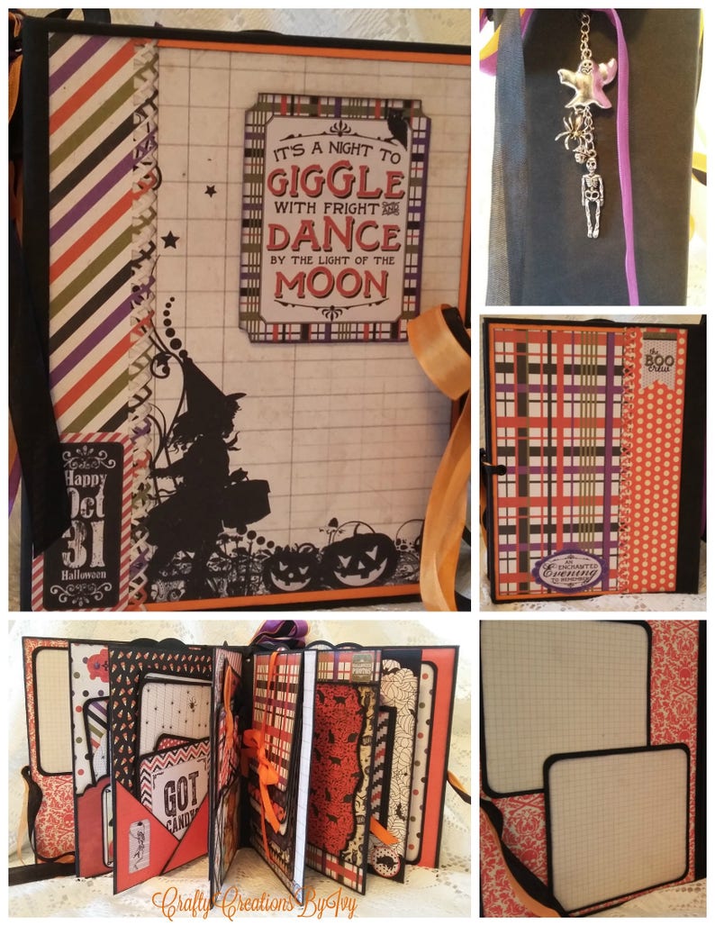 It/'s a night to giggle Halloween Photo Scrapbook All Hallows/' Eve Halloween Scrapbook Album Memory Book