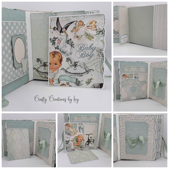 Handmade Baby Boy Photo Album Baby Scrapbook Album Baby Memory Book Baby  Gift 