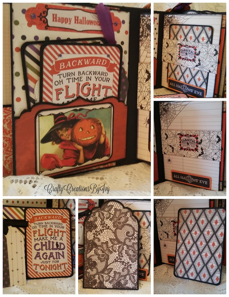 It/'s a night to giggle Halloween Photo Scrapbook All Hallows/' Eve Halloween Scrapbook Album Memory Book