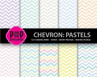 Papel de Chevron | Papel Digital de Chevron | Colores Pastel Chevron | Chevron Multi Color papel Digital | Zig Zag papel | Predefinidos del papel