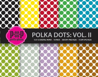 Papel lunares II | Papel Digital de lunares | Polka Dots | Predefinidos del papel