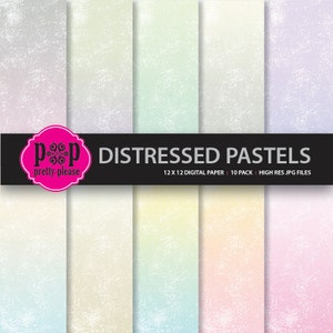 Digital Pastel Backgrounds | Distressed Backgrounds | Digital Pages
