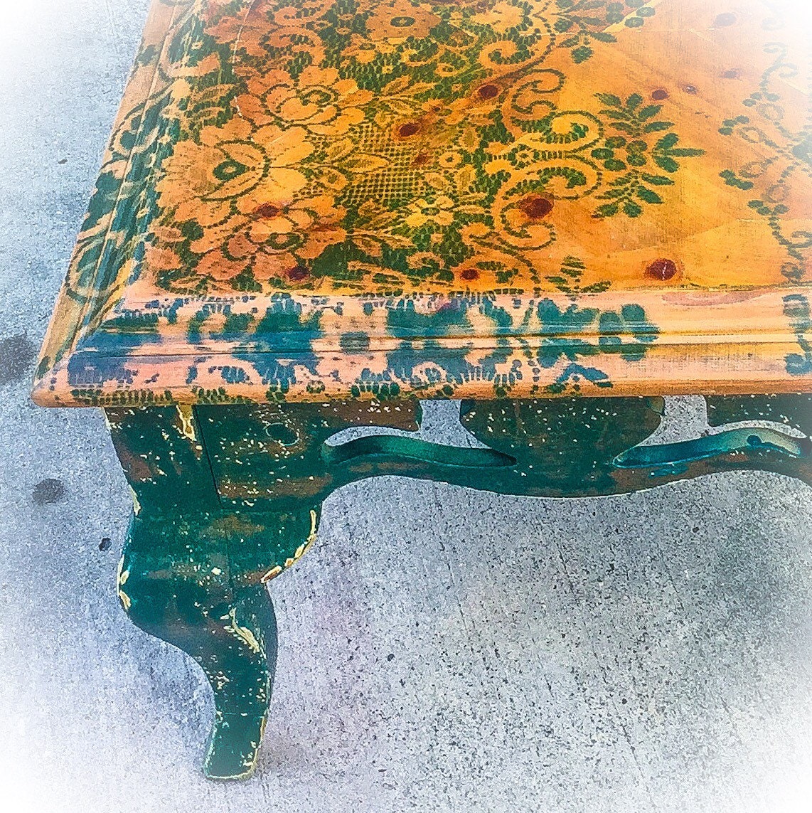 SOLD Large French Country Coffee Table 4' long Etsy