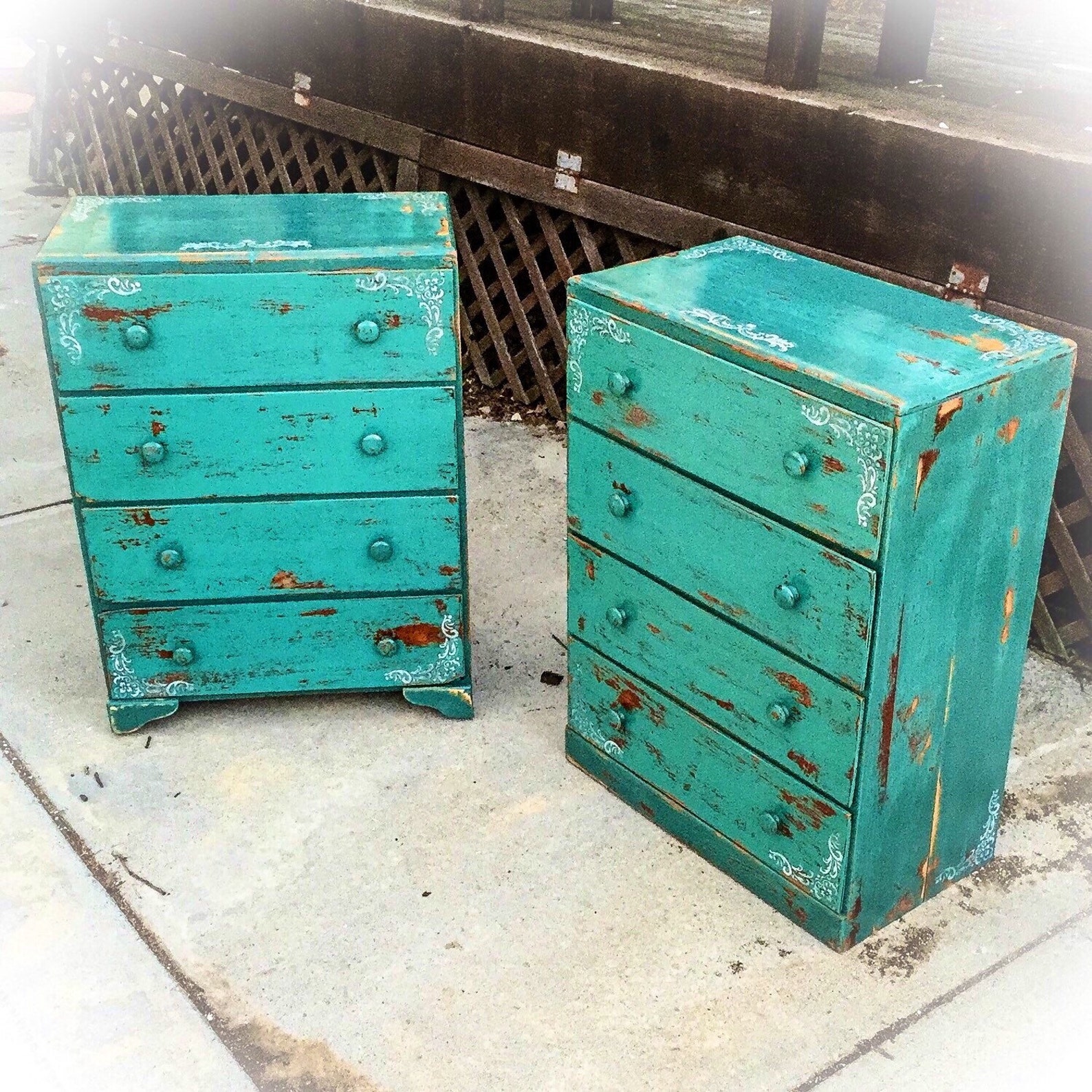 SOLD Matching French Country Dresser Set Green Hues W/ Etsy