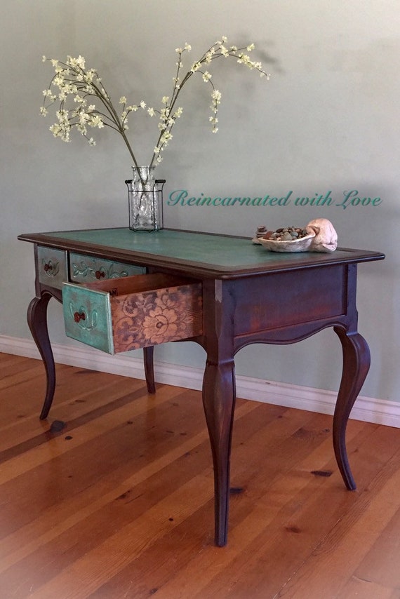 Home Furniture Diy Shabby Chic Writing Table Vintage Rustic