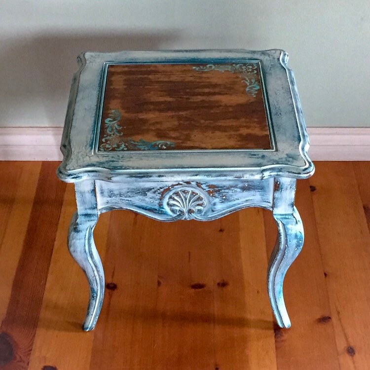 French Country, Side Table, White End Table, French Farmhouse, Painted