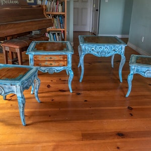 French Country, Side Table, white end table, french farmhouse, painted side table, vintage, end table, white side table, painted furniture image 10