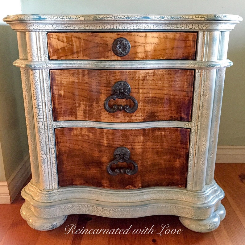 Large French Country Nightstand boho nightstand white end Etsy