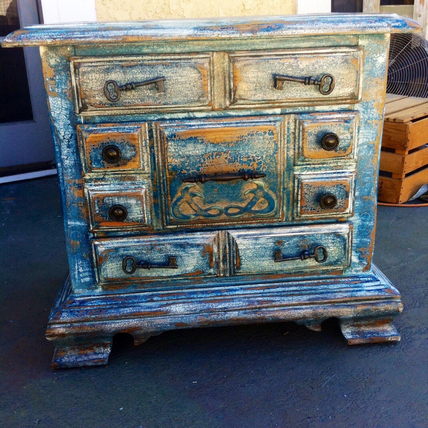 SOLD Shabby Chic Nightstand country cottage distressed Etsy