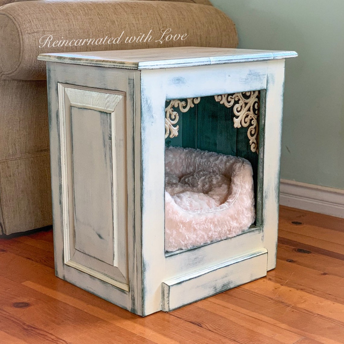 Shabby Chic Pet Bed nightstand dog bed cat bed farmhouse Etsy