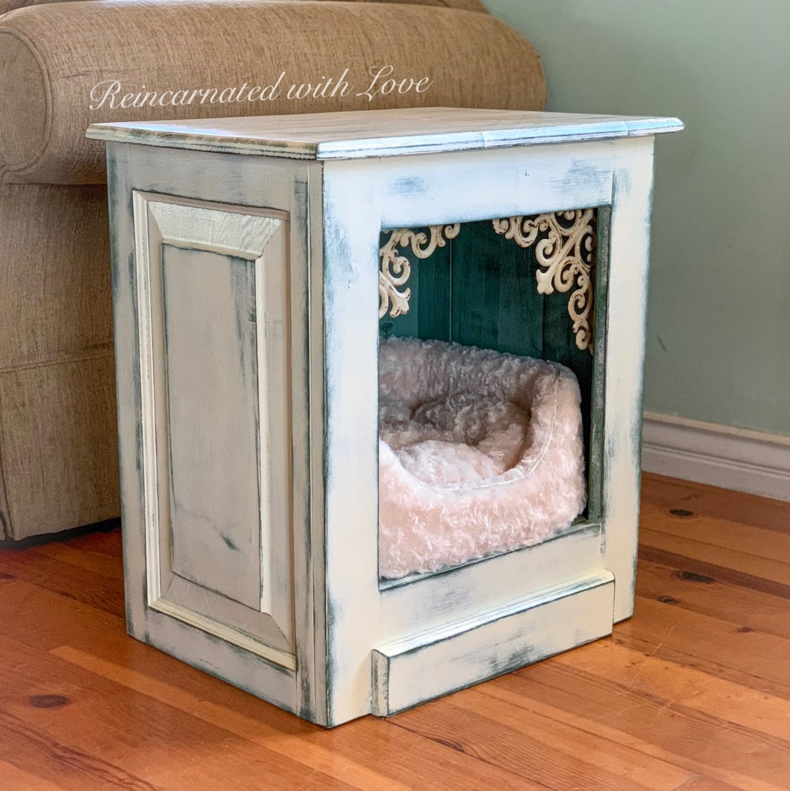 Shabby Chic Pet Bed Nightstand Dog Bed Cat Bed Farmhouse Etsy
