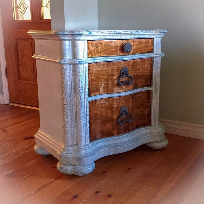 Large French Country Nightstand boho nightstand white end Etsy