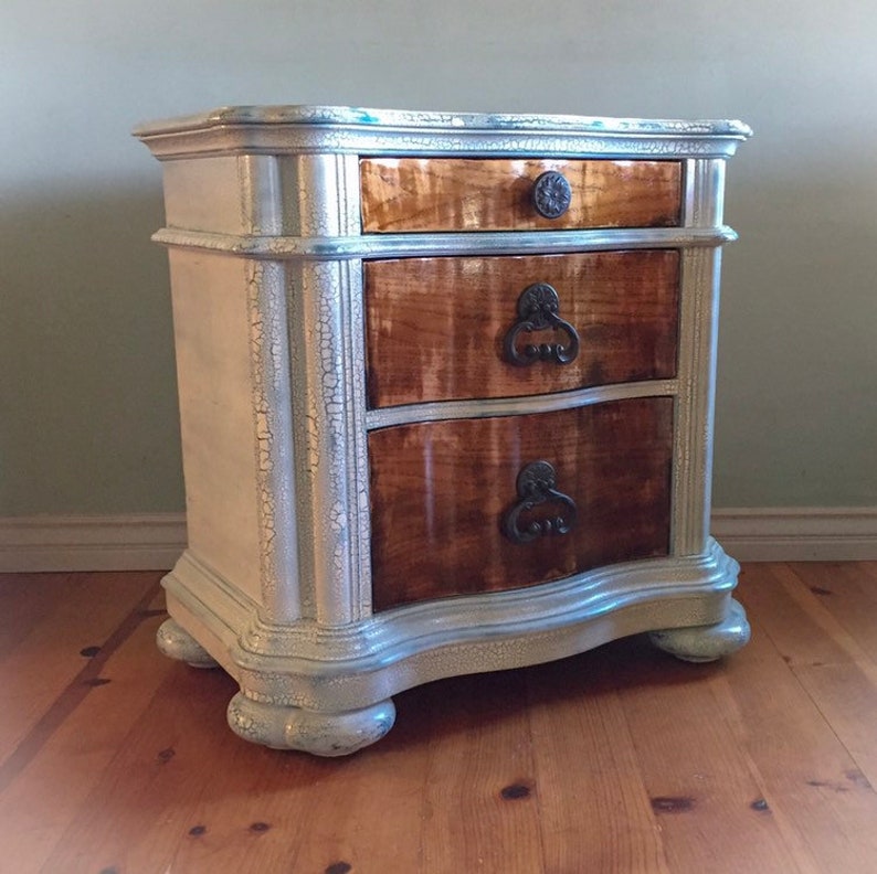 Large French Country Nightstand boho nightstand white end Etsy