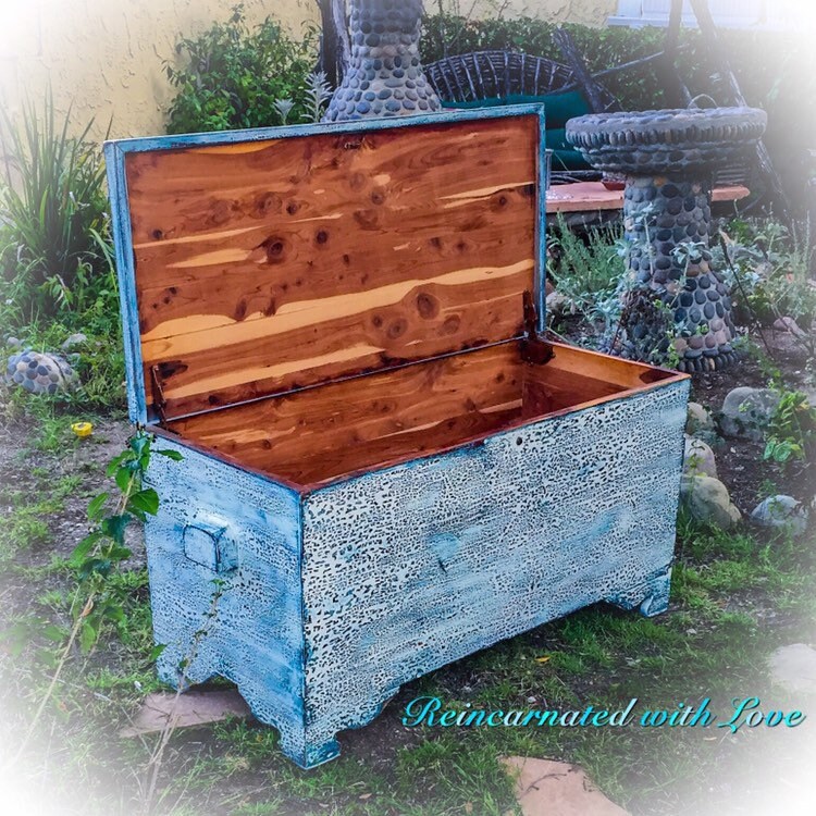 Locking Cedar Chest blanket box storage bench coffee Etsy