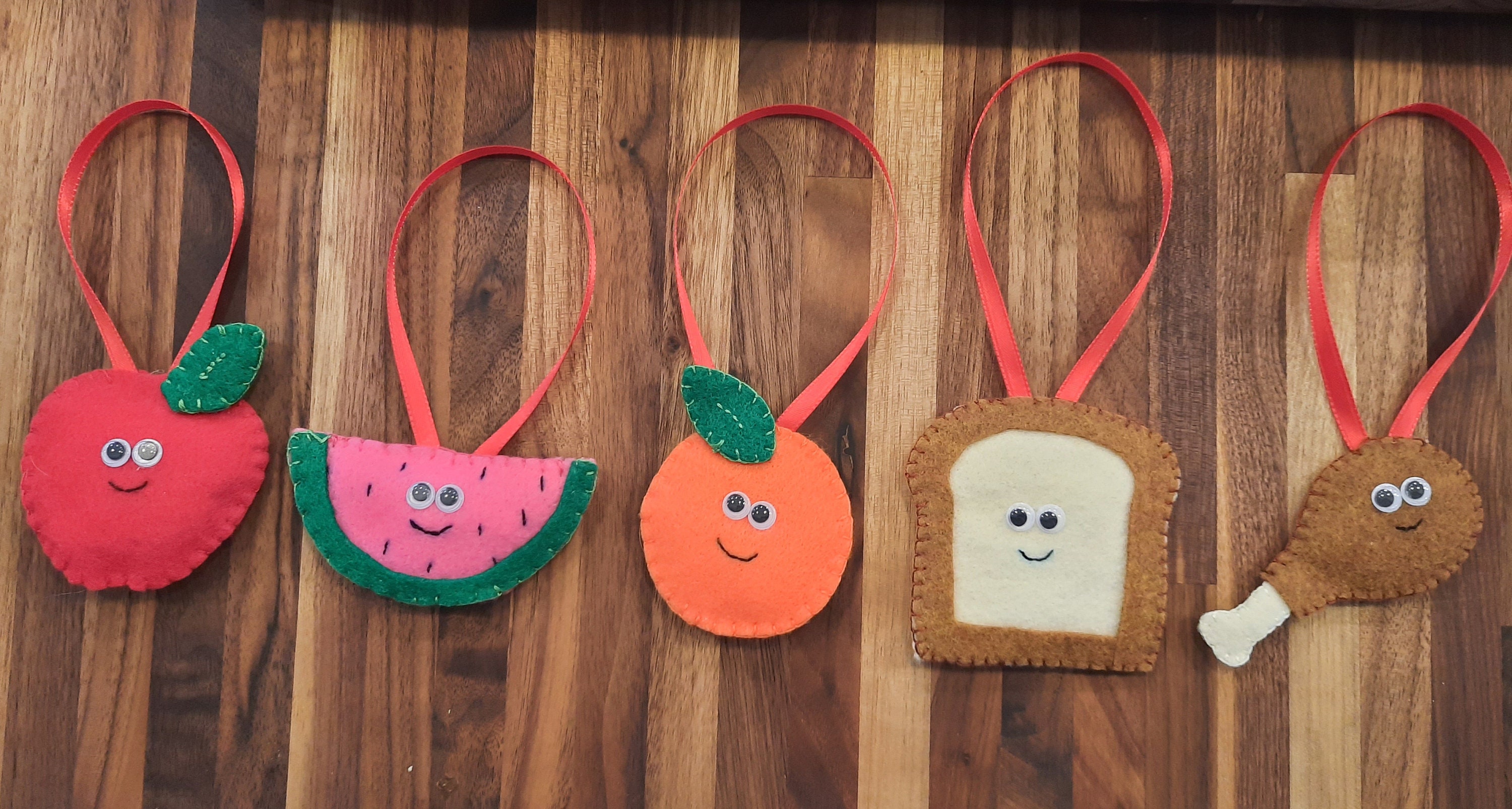 Felt Food Ornaments 10 pack Etsy.de