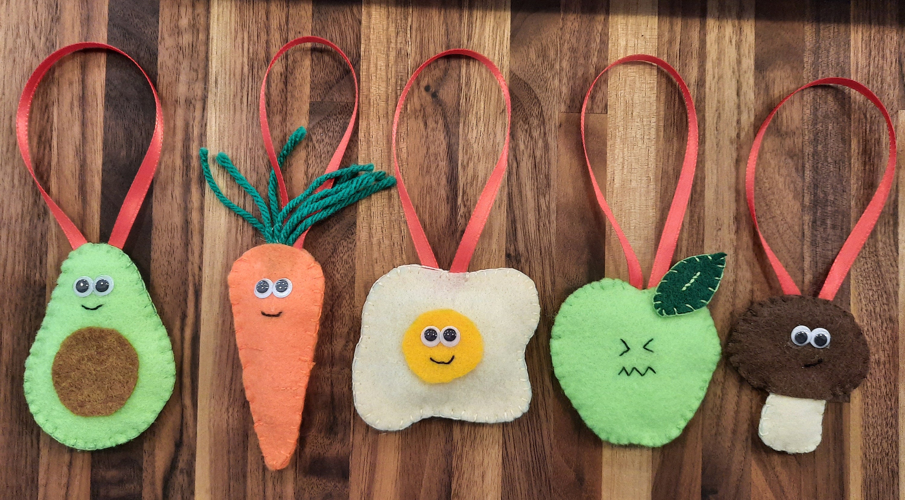 Felt Food Ornaments 10 pack Etsy.de