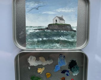 Framed pocket palette painting