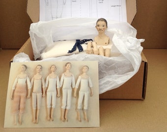 Ceramic child doll kit, makes one doll