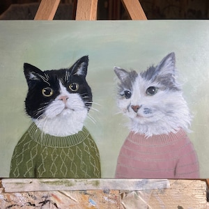 Double Custom Portrait  oil painting.
