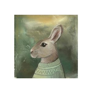 Giclee print ~ Green rabbit