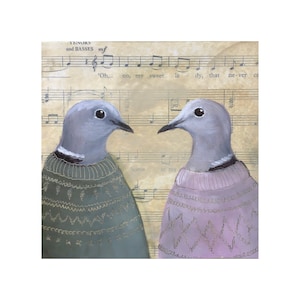 Giclee print ~ Collared doves