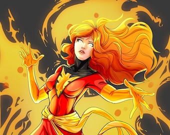 Jean Gray Dark Phoenix Art Print (Digital Download)