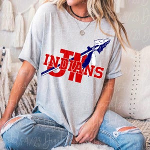 Indians Red and Navy Mascot PNG File For Shirts