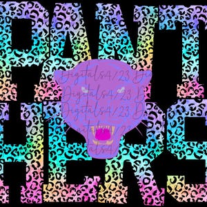 Panthers Bright Leopard Mascot PNG